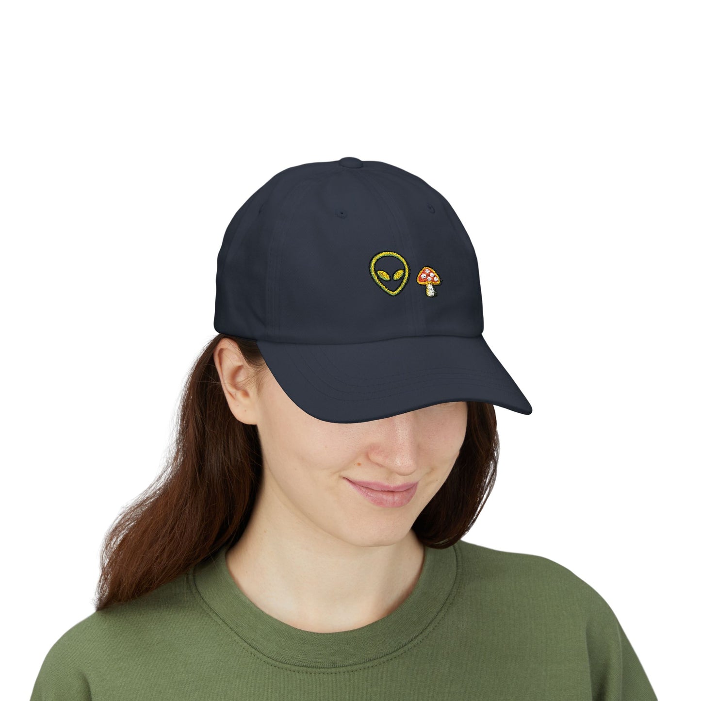 Alien Signal Unisex Dad Hat  – Minimal Streetwear Cap | Gnome Nebula