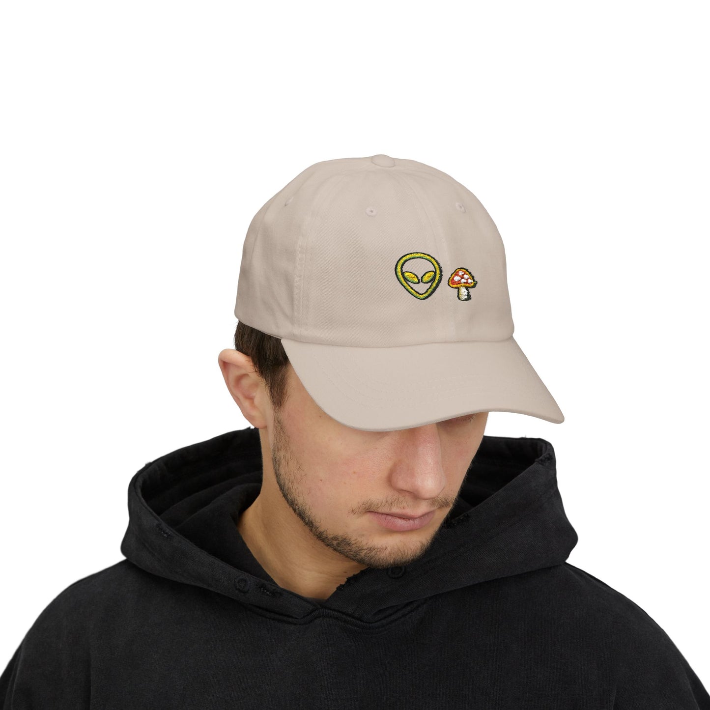 Alien Signal Unisex Dad Hat  – Minimal Streetwear Cap | Gnome Nebula