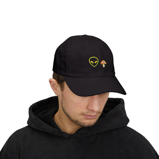 Alien Signal Unisex Dad Hat  – Minimal Streetwear Cap | Gnome Nebula