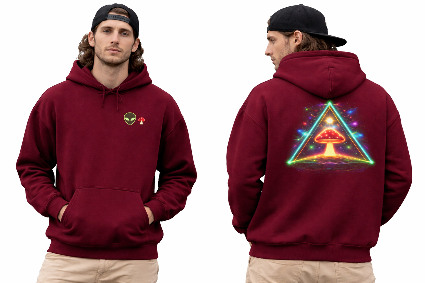 Neon Signal Hoodie – Alien Minimal Streetwear | Gnome Nebula