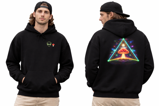 Neon Signal Hoodie – Alien Minimal Streetwear | Gnome Nebula