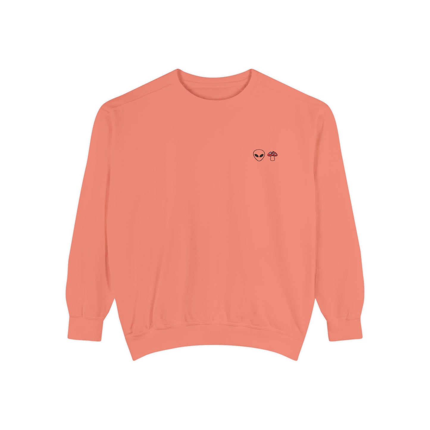 GnomeNebula™ Embroidered Alien & Mushroom Sweatshirt — Premium Minimal Streetwear
