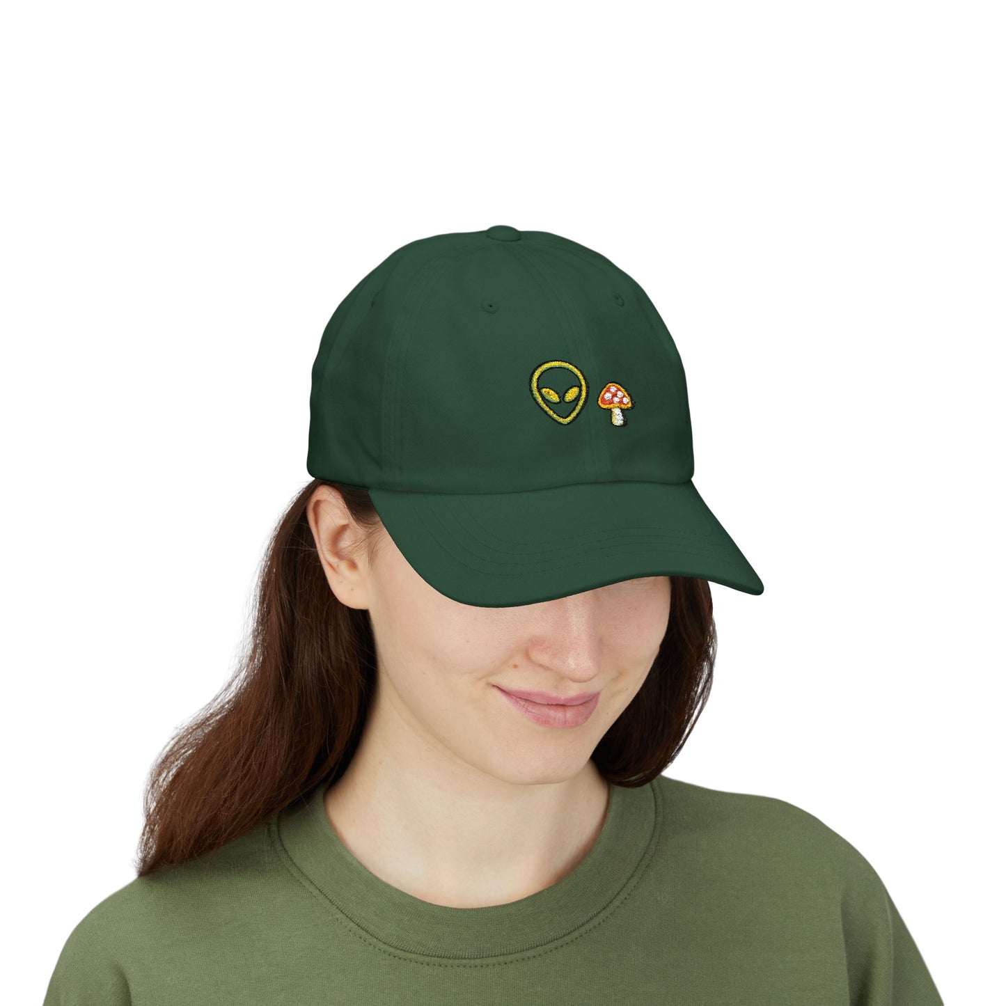 Alien Signal Unisex Dad Hat  – Minimal Streetwear Cap | Gnome Nebula