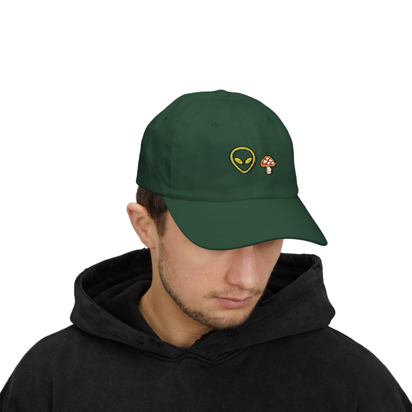 Alien Signal Unisex Dad Hat  – Minimal Streetwear Cap | Gnome Nebula